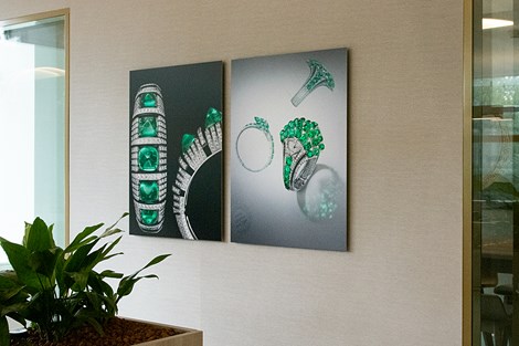 Hoofdkantoor Cartier - Amsterdam - opgeplakt op 2 mm aluminium